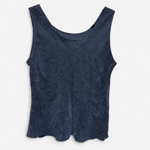 Vintage NWT Black Paisley Valerie Stevens Silk Tank Top